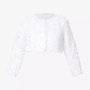 ROTATE BIRGER CHRISTENSEN 3D-floral cropped woven jacket size 6US NWT Bridal
